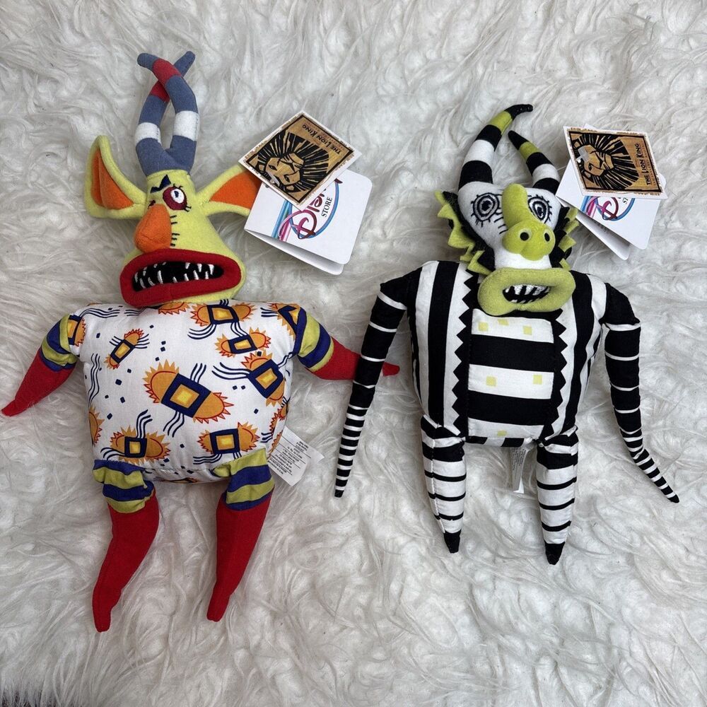 NWT Disney Lion King Trickster  #1 and #5 Lot Broadway Musical RARE Bean Bag Toy